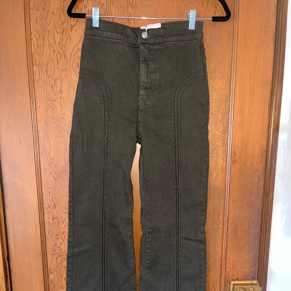 REVICE olive green flare Revice jeans